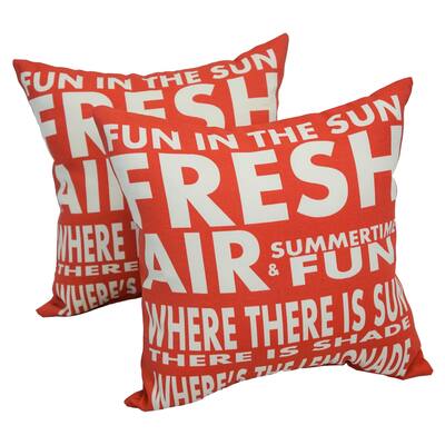 Solarium Fun in the Sun 18-inch Indoor/Outdoor Throw Pillows (Set of 4)