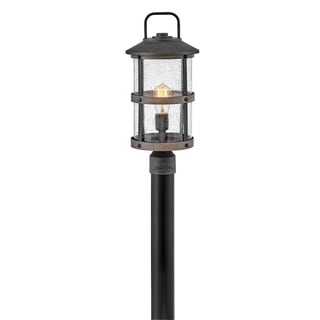 Hinkley Lakehouse 1-Light Outdoor Post Mount in Aged Zinc