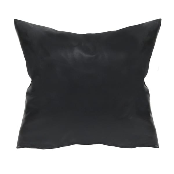 Stratton Home Decor Faux Leather 18 Inch Throw Pillow