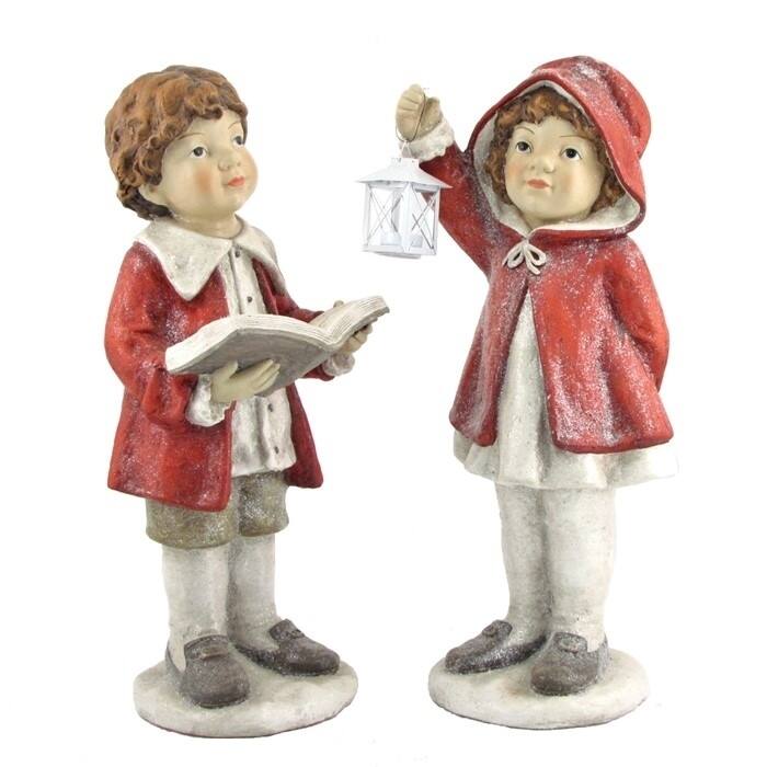 Set of 2 "Nighttime Reading" Red Cloak Christmas Tushkas