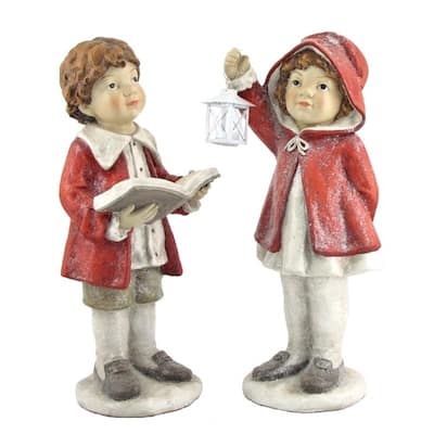 Set of 2 "Nighttime Reading" Red Cloak Christmas Tushkas