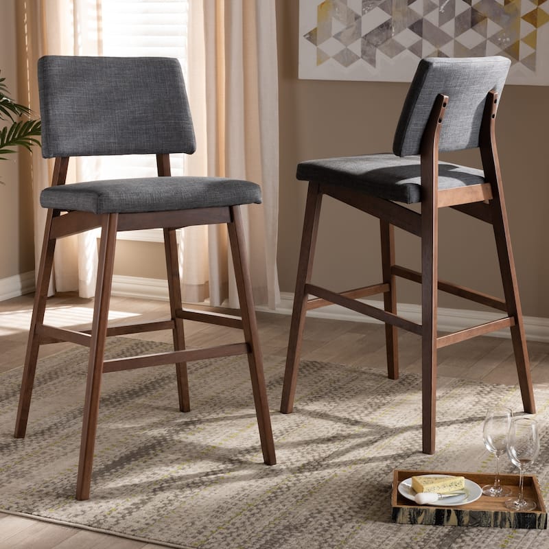 Mid-Century Bar Stool 2-Piece Set