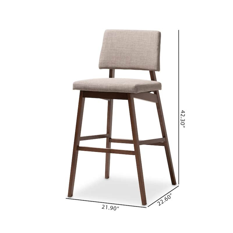 Mid-Century Bar Stool 2-Piece Set