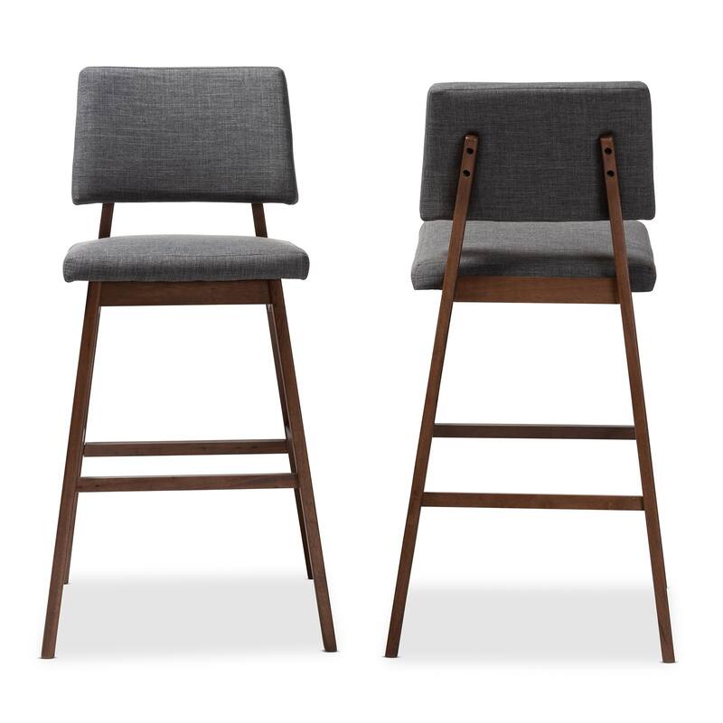 Mid-Century Bar Stool 2-Piece Set