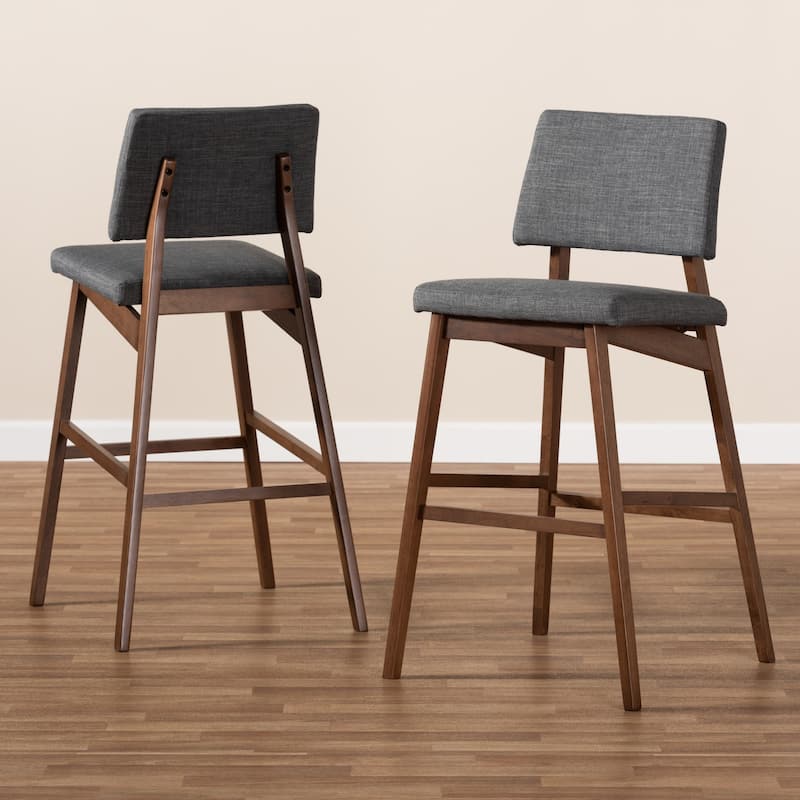 Mid-Century Bar Stool 2-Piece Set