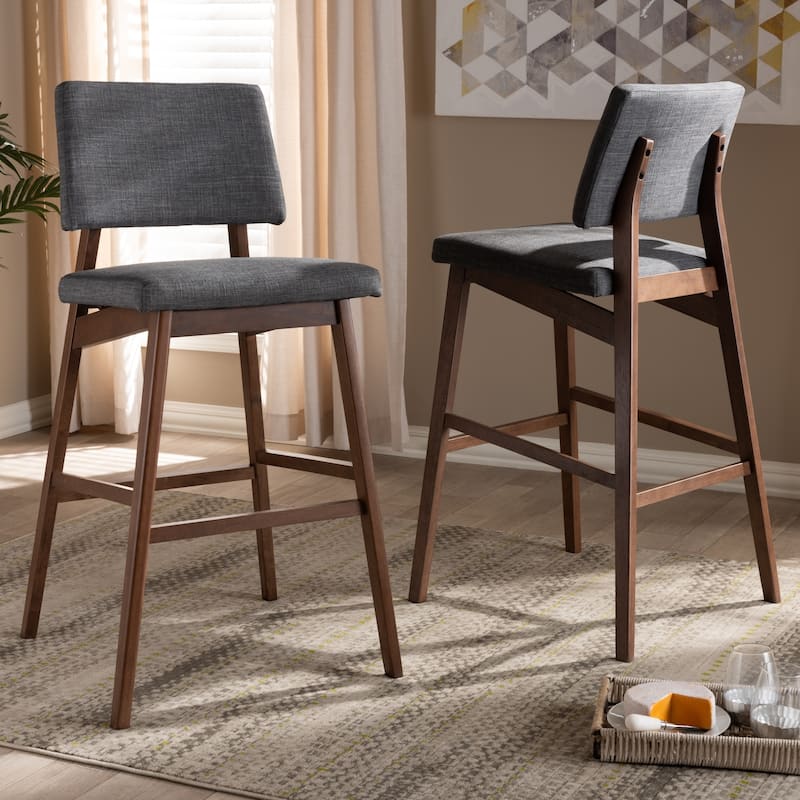 Mid-Century Bar Stool 2-Piece Set