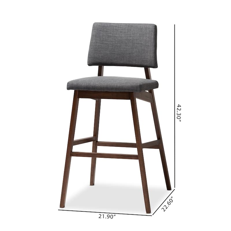 Mid-Century Bar Stool 2-Piece Set