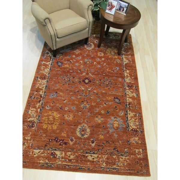 Rust Bohemian Oushak Oriental Rug - 5' x 8'