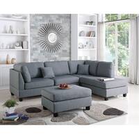 Shop Emerald Home Clayton II Charcoal Gray Ottoman with Fixed Cushion ...