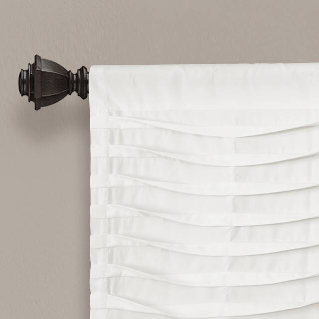 Porch & Den Kinnaman Wave Texture Window Curtain Valance - 18"l x 52"w - 18"l x 52"w