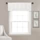 Porch & Den Kinnaman Wave Texture Window Curtain Valance - 18"l x 52"w - 18"l x 52"w - White