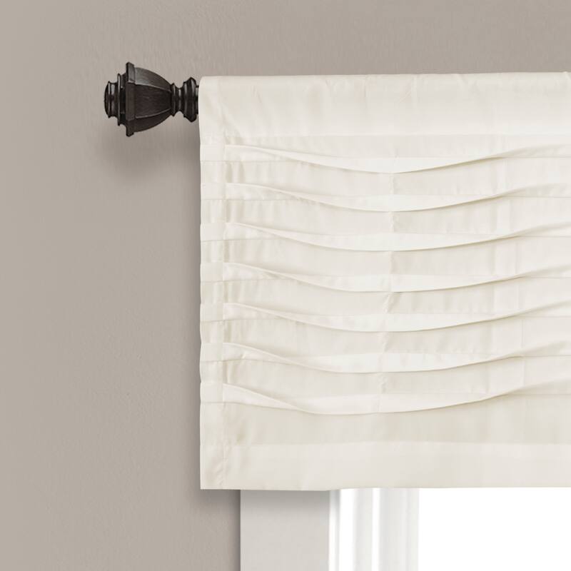 Porch & Den Kinnaman Wave Texture Window Curtain Valance - 18"l x 52"w - 18"l x 52"w