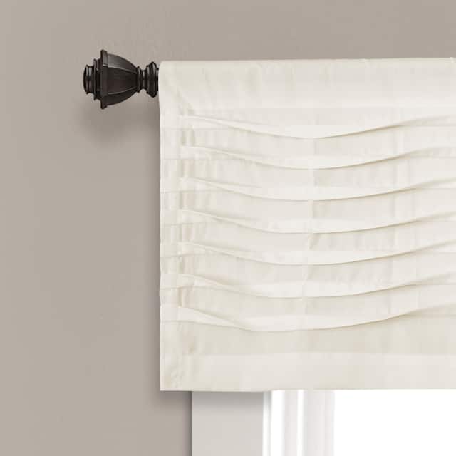 Porch & Den Kinnaman Wave Texture Window Curtain Valance - 18"l x 52"w - 18"l x 52"w