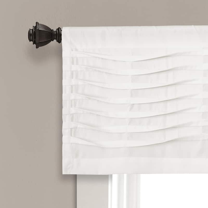 Porch & Den Kinnaman Wave Texture Window Curtain Valance - 18"l x 52"w - 18"l x 52"w
