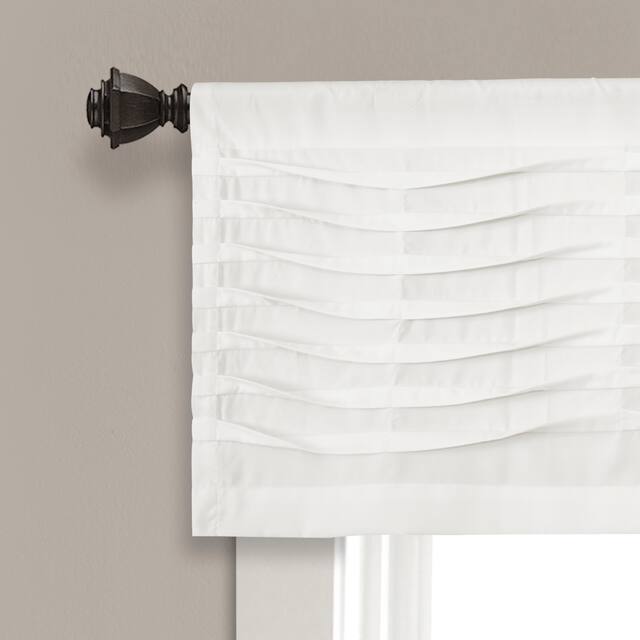 Porch & Den Kinnaman Wave Texture Window Curtain Valance - 18"l x 52"w - 18"l x 52"w