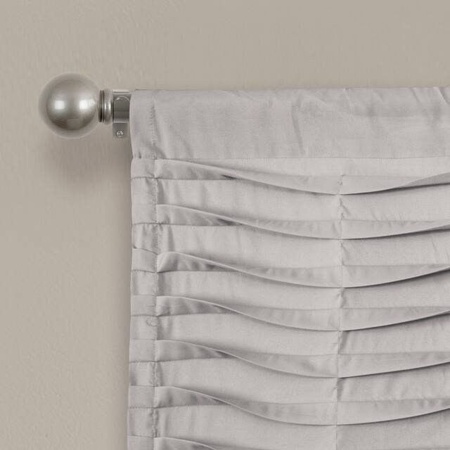 Porch & Den Kinnaman Wave Texture Window Curtain Valance - 18"l x 52"w - 18"l x 52"w