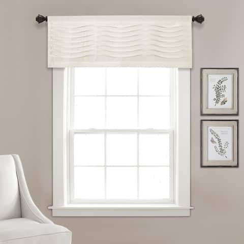 Porch & Den Kinnaman Wave Texture Window Curtain Valance - 18"l x 52"w - 18"l x 52"w