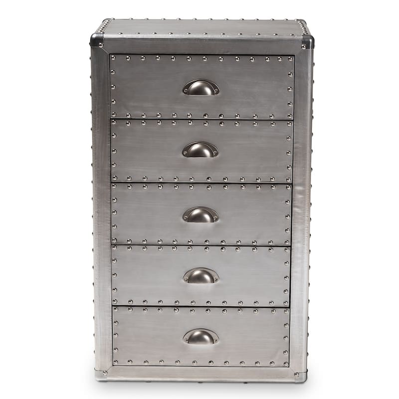 French Industrial 5-Drawer Storage Cabinet