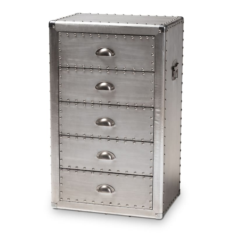 French Industrial 5-Drawer Storage Cabinet