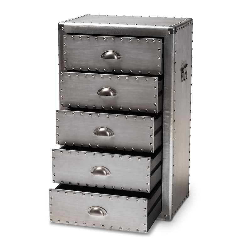 French Industrial 5-Drawer Storage Cabinet