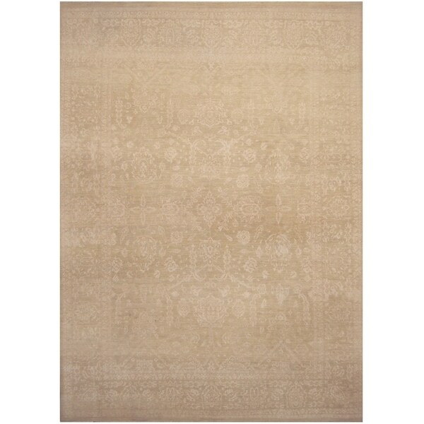Handmade Vegetable Dye Oushak Wool Rug (Afghanistan) - 8'9 x 12'