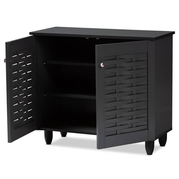 Shop Contemporary Shoe Storage Cabinet On Sale Overstock