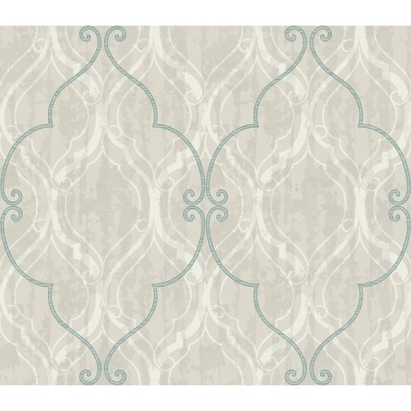 Corsica Ogee Scrolls Leaf Ironwork Wallpaper In Linen Teal On Sale Overstock 26396599 See more ideas about aesthetic wallpapers, aesthetic iphone wallpaper, art hoe aesthetic. overstock com
