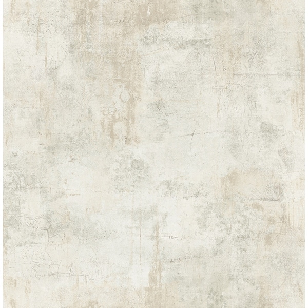 Cyprus Faux Wallpaper, In Light Gray & Off-White - Overstock - 26396677