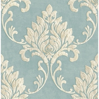 Telluride Raindrop and Off-white Damask Wallpaper - Bed Bath & Beyond ...