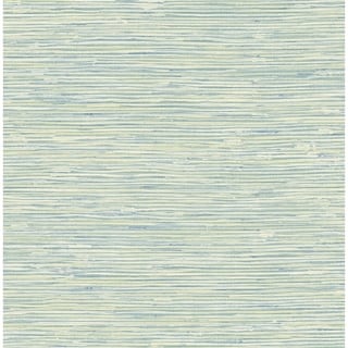 Silverton Faux Grasscloth Wallpaper In Teal Metallic Gold