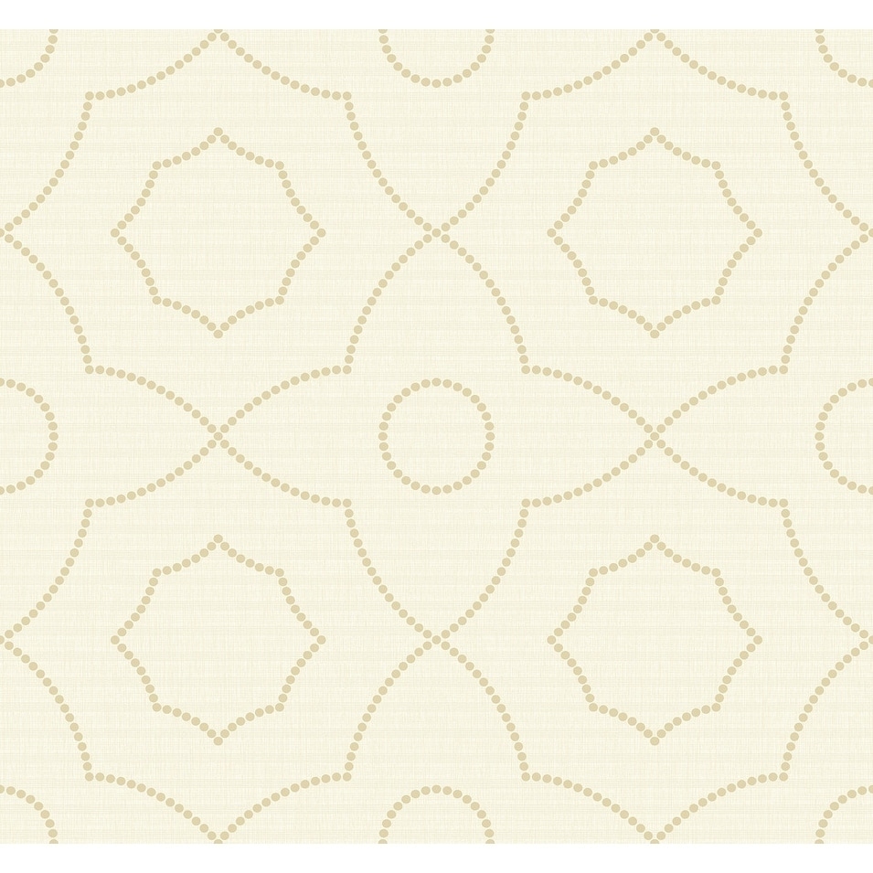 Shop Highland Mills Dots Geometric Wallpaper In Off White Metallic Gold Overstock 26396994