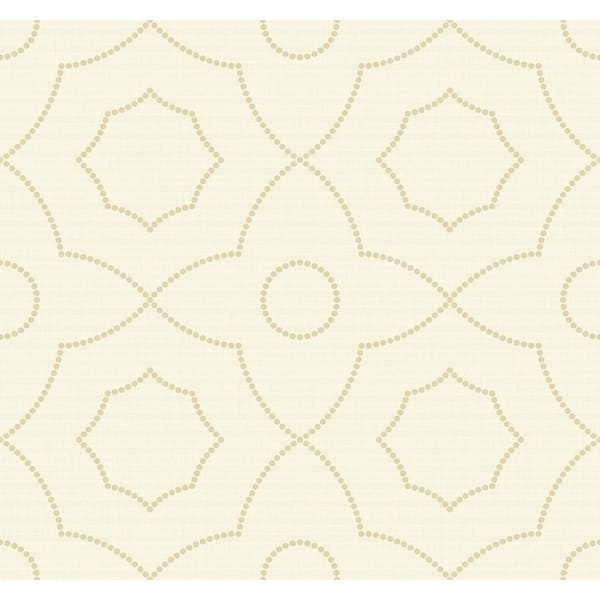Shop Highland Mills Dots Geometric Wallpaper In Off White Metallic Gold Overstock 26396994