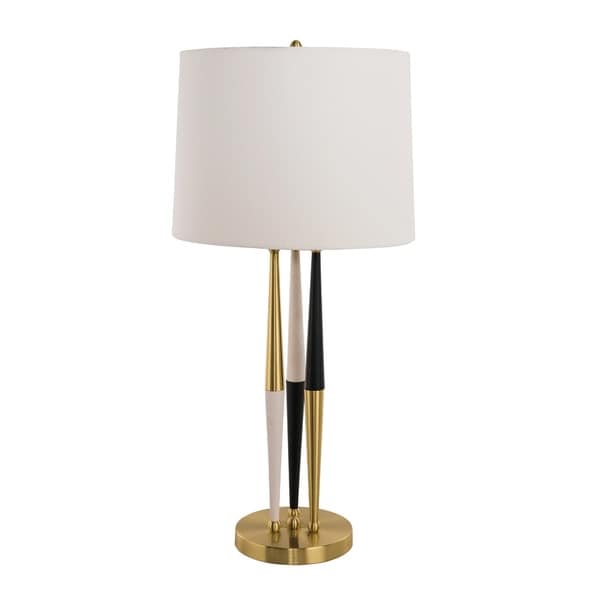 black white and gold table lamp