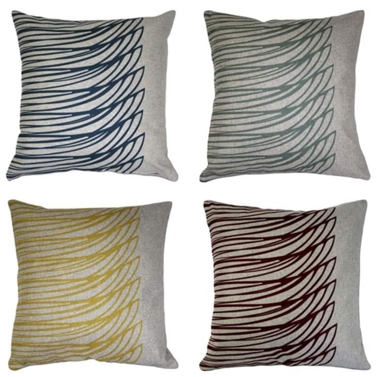 Kukamuka Meri Red 19x19 Throw Pillow with Polyfill Insert