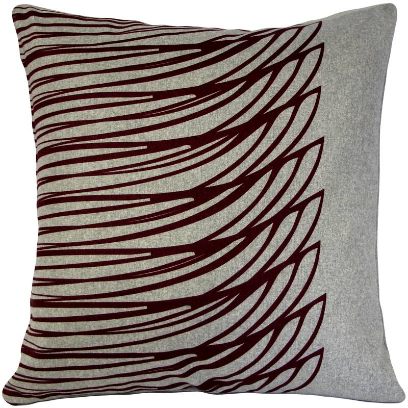 Kukamuka Meri Red 19x19 Throw Pillow with Polyfill Insert - Red
