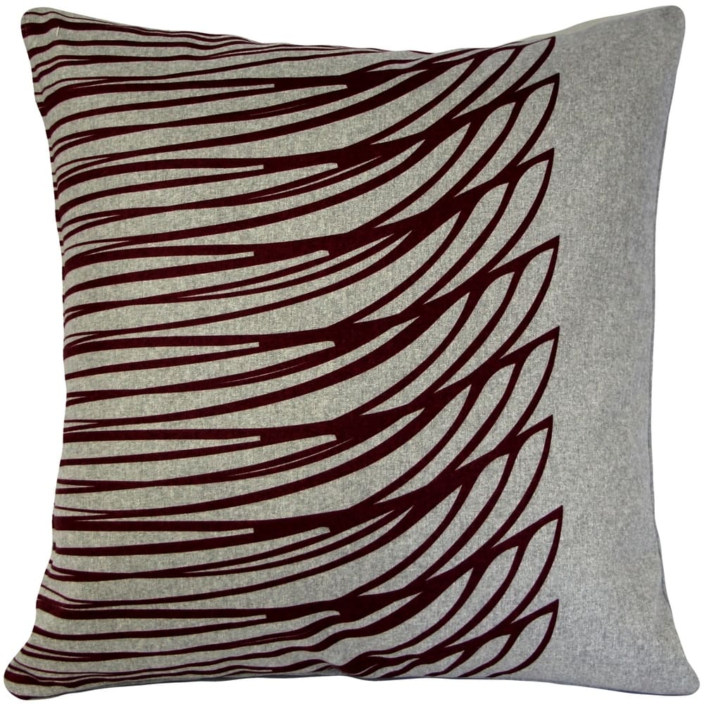Kukamuka Meri Red 19x19 Throw Pillow with Polyfill Insert
