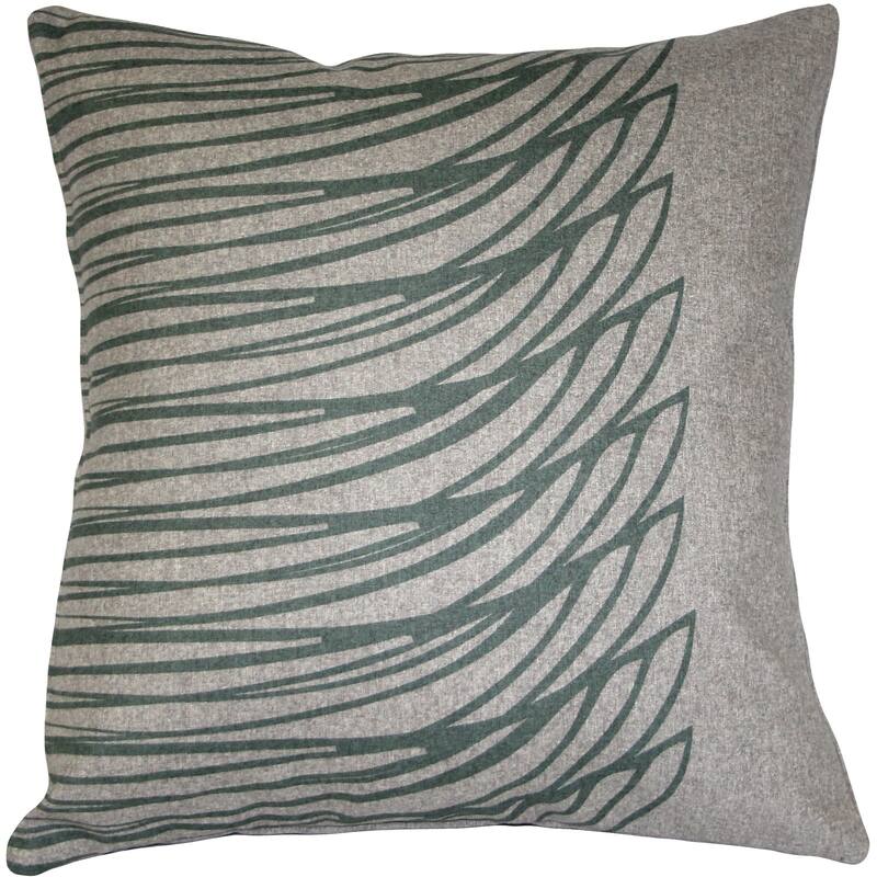 Kukamuka Meri Red 19x19 Throw Pillow with Polyfill Insert - Green