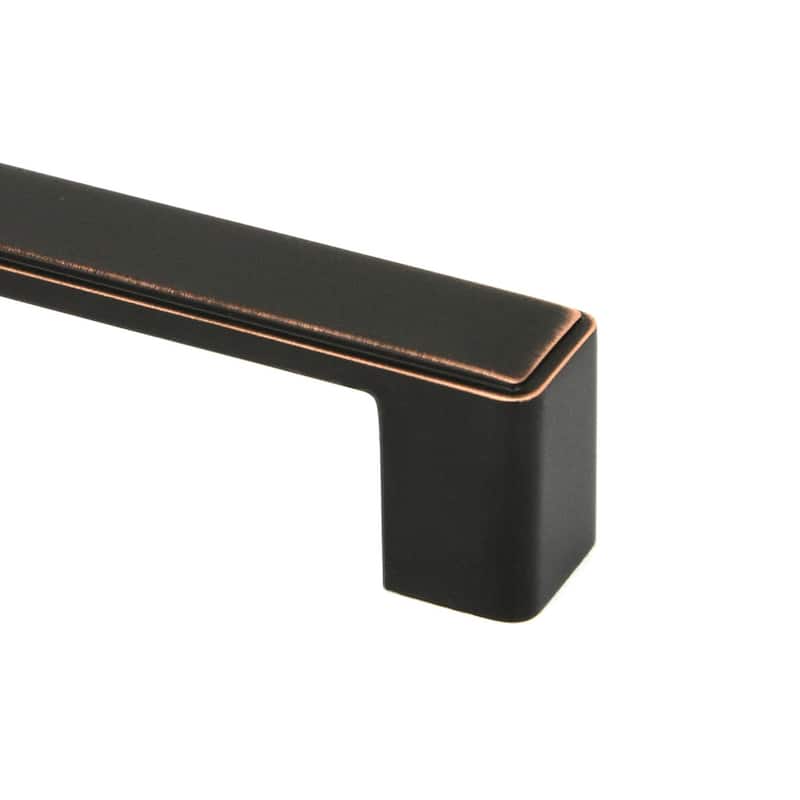 Contemporary 8.375-inch Nepoli Oil Rubbed Bronze Finish Square Cabinet Bar Pull Handle (Case of 10)