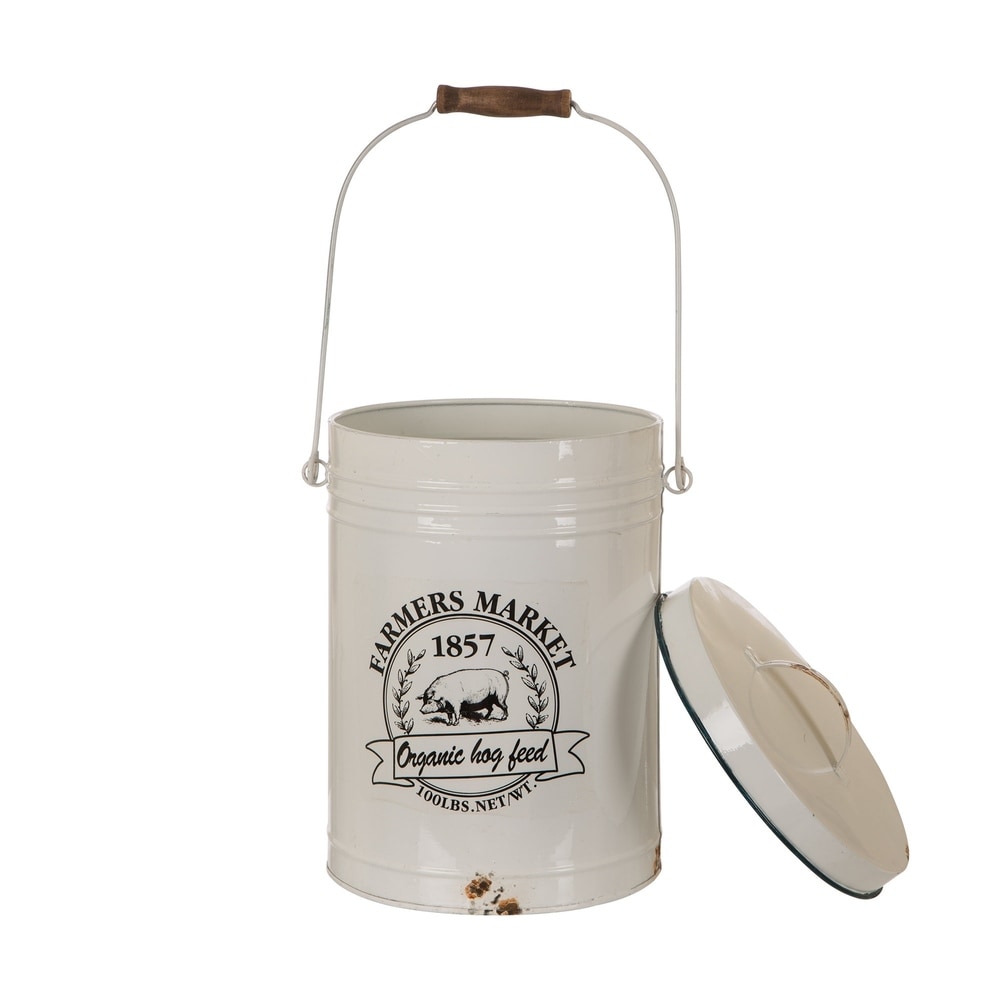 Farmhouse Metal Enamel Canister