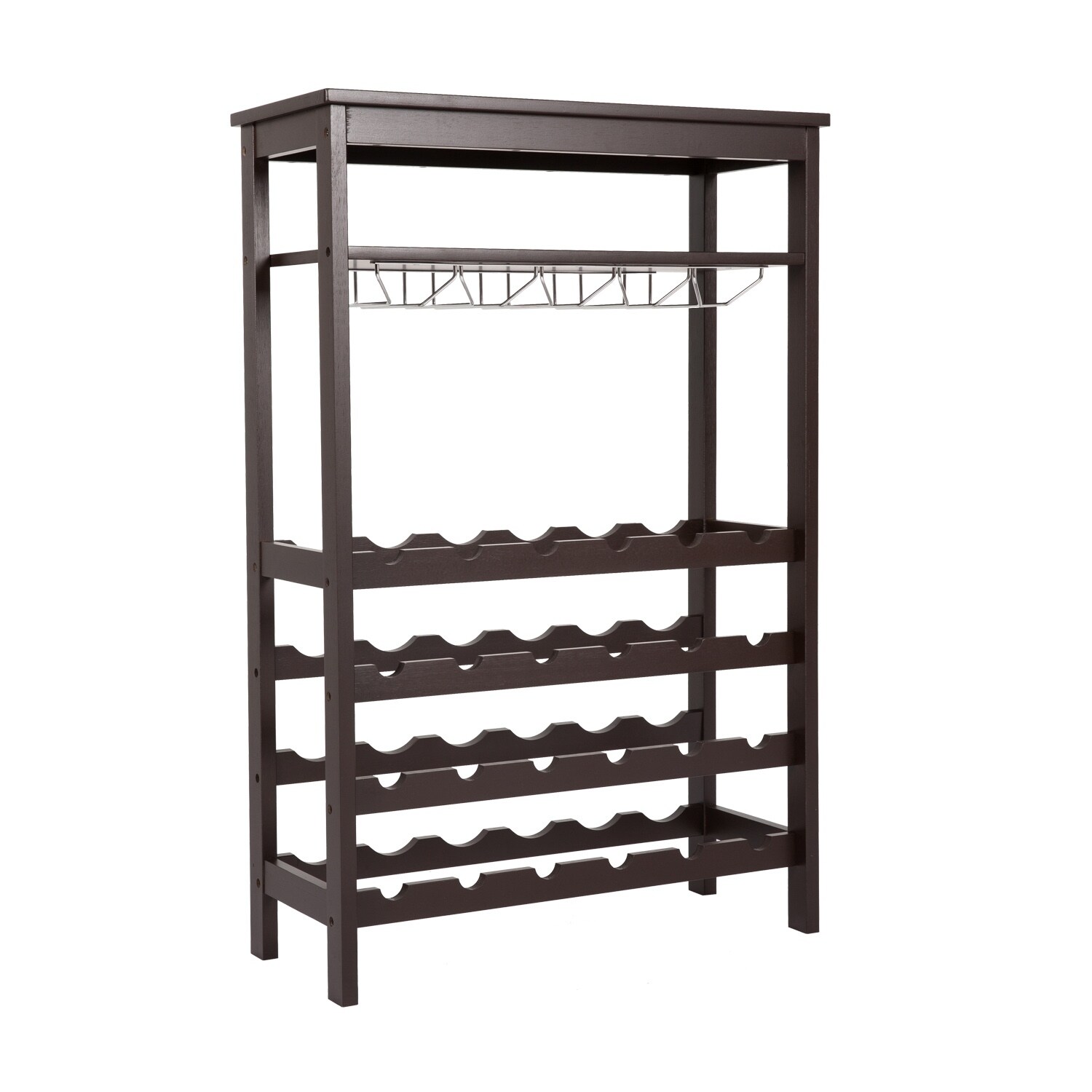 Wine Rack Bottle Holder Organizer Bottles Table Top Free Standing