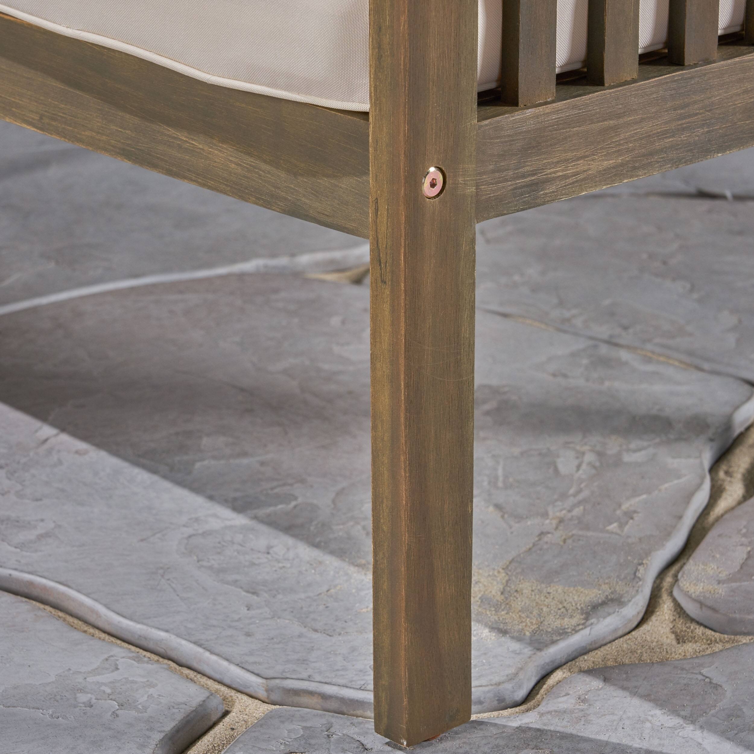 Carolina Outdoor Acacia Sofa and Coffee Table Set by Christopher Knight