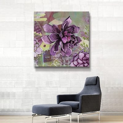 ArtWall Delores Orridge Naskrent 'Adella Agave Garden' Gallery Wrapped Canvas - Purple