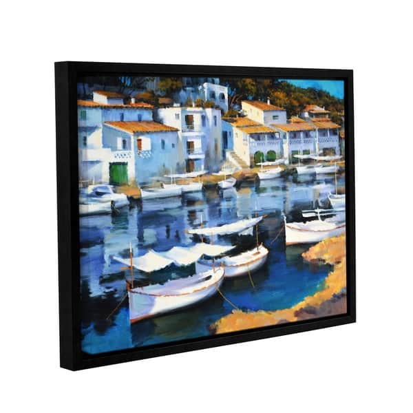 slide 2 of 3, ArtWall Alex Hook Krioutchkov 'Cala Figuera' Gallery Wrapped Canvas - White 24x32