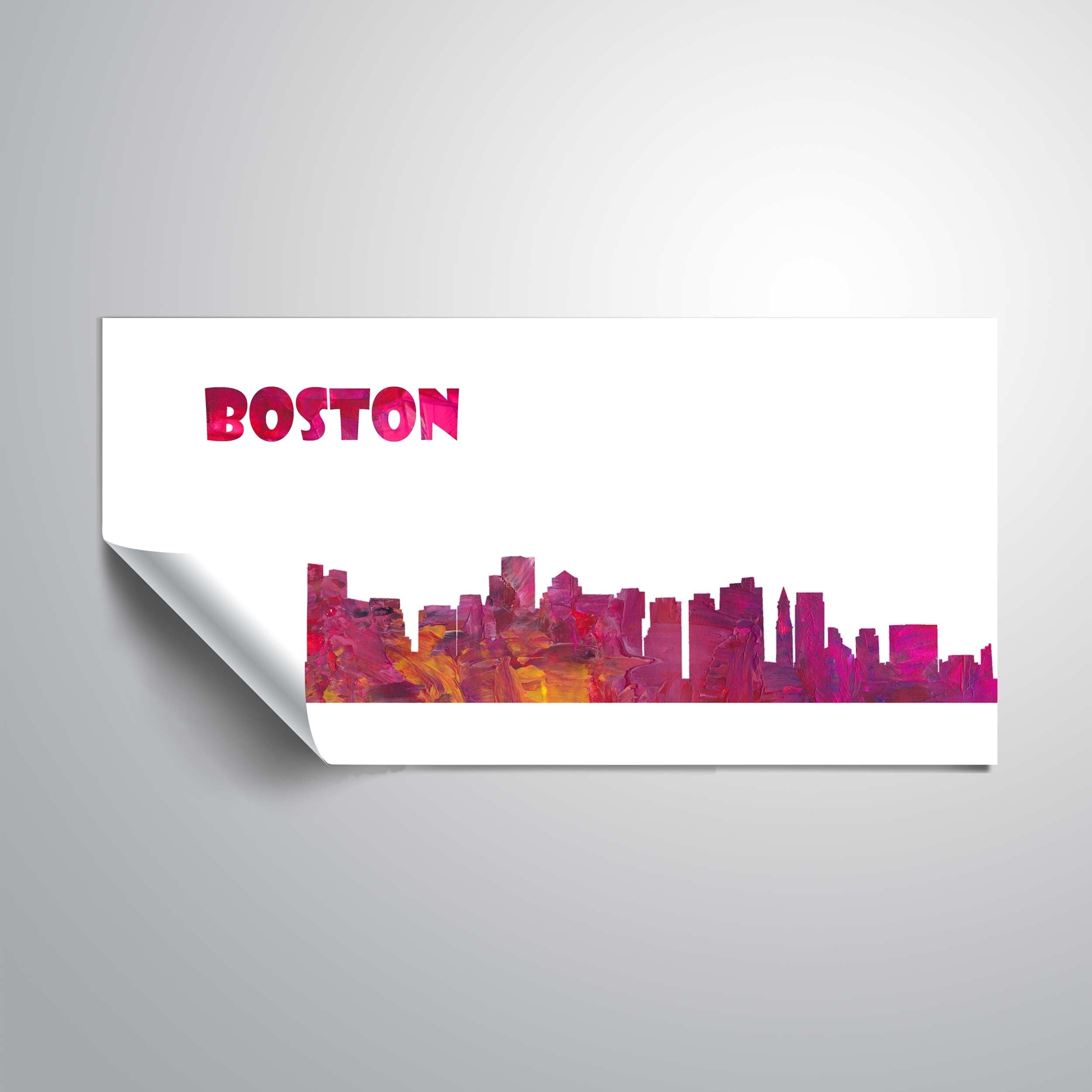 ArtWall Markus/Martina Bleichner 'Boston Skyline Scissor Cut Q ...