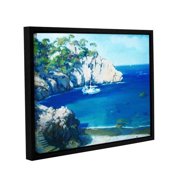 slide 2 of 4, ArtWall Alex Hook Krioutchkov 'Cala Secreta' Gallery Wrapped Canvas - Blue 14x18