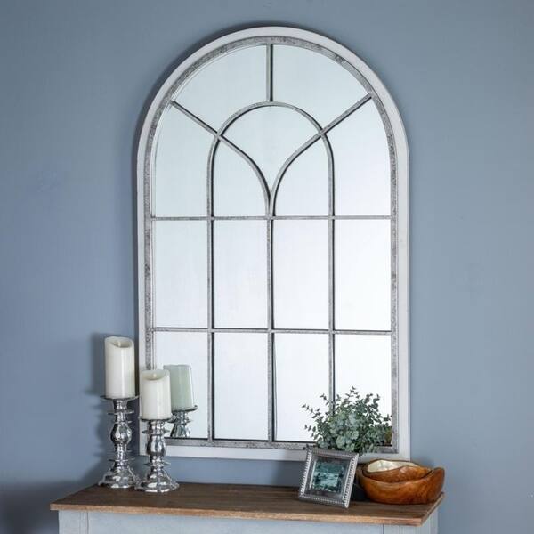 Shop The Gray Barn Jartop Arched Window Pane Mirror Silver Grey
