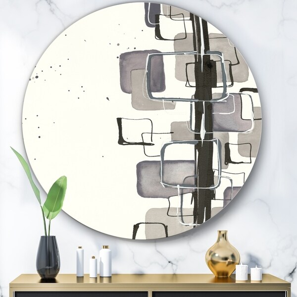 Shop Designart 'Glam Dancing shape III' Glam Metal Circle Wall Art On