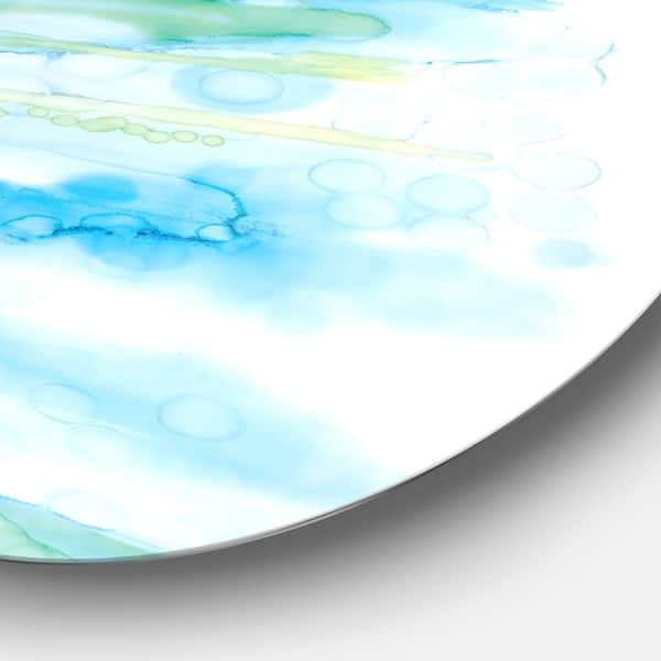 Shop Designart Watercolor Of Abstract Blue And Green Geometric