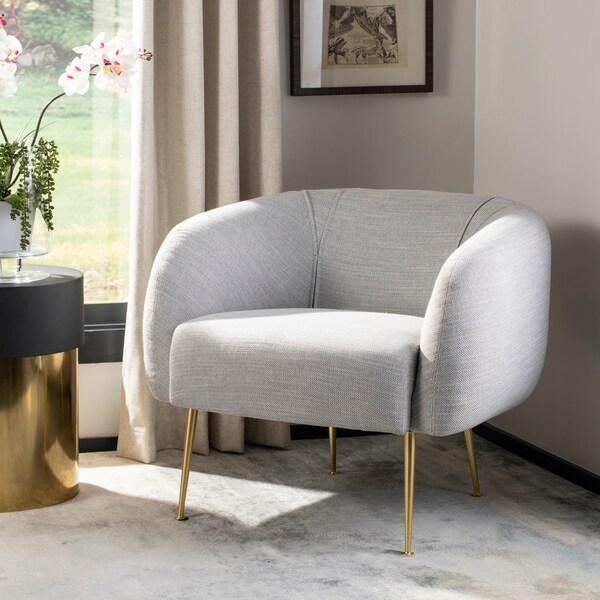 Shop Safavieh Couture Alena Chair Light Grey On Sale
