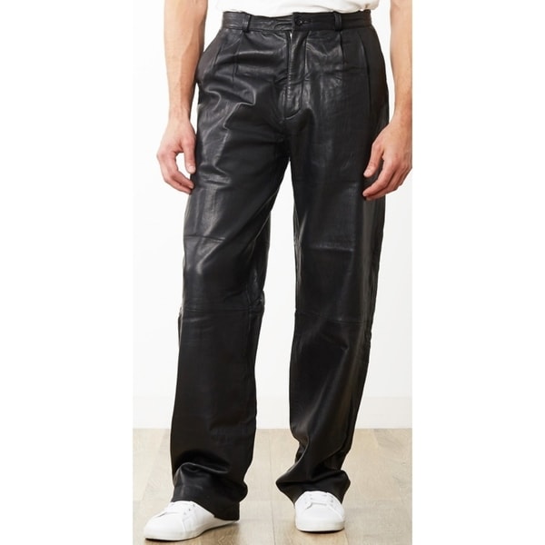 mens leather dress pants